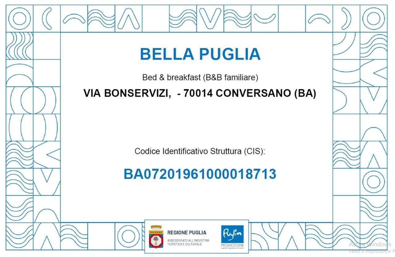 Bed and Breakfast Bella Puglia Conversano Exteriér fotografie